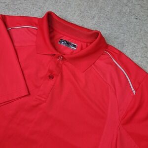 Callaway Golf Polo Shirt Mens L Red Short Sleeve Performance Stretch‎